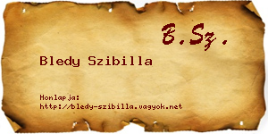 Bledy Szibilla névjegykártya
